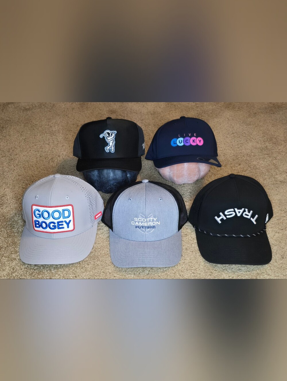 Lot Of 5 Snapback Hats